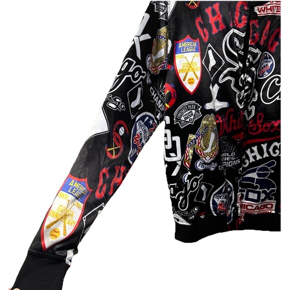 Pro Standard Chicago White Sox Jacket Men Sz XL Black Red White Blue - Picture 4 of 15